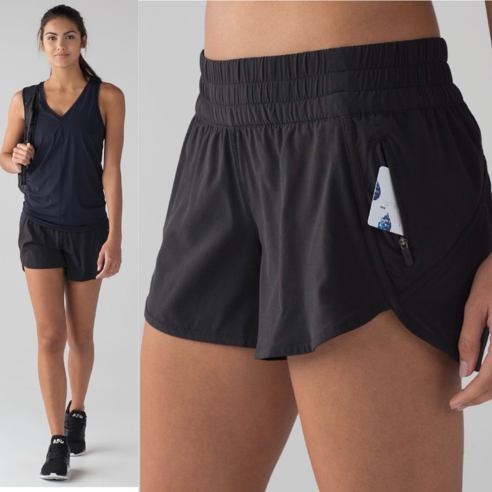 Lululemon Tracker Shorts 4” Black Sz 6